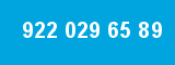 922 029 65 89 922 029 65 89